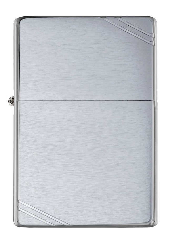 Zippo 230 Brushed Chrome Vintage with Slashes | Bạc Xước Cổ Điển Vát Góc